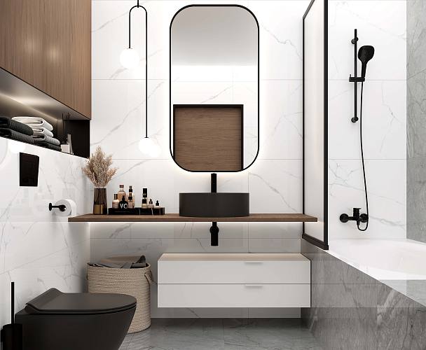 Atlantic White Керамогранит s Белый 60x120 Полированный