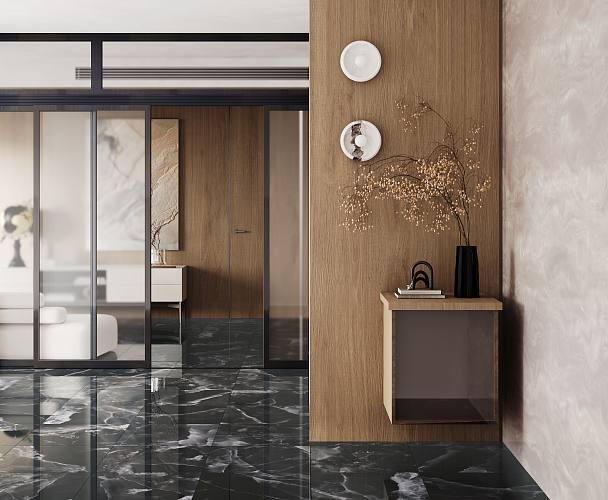 Andora Black Керамогранит чёрный 60х120 полированный